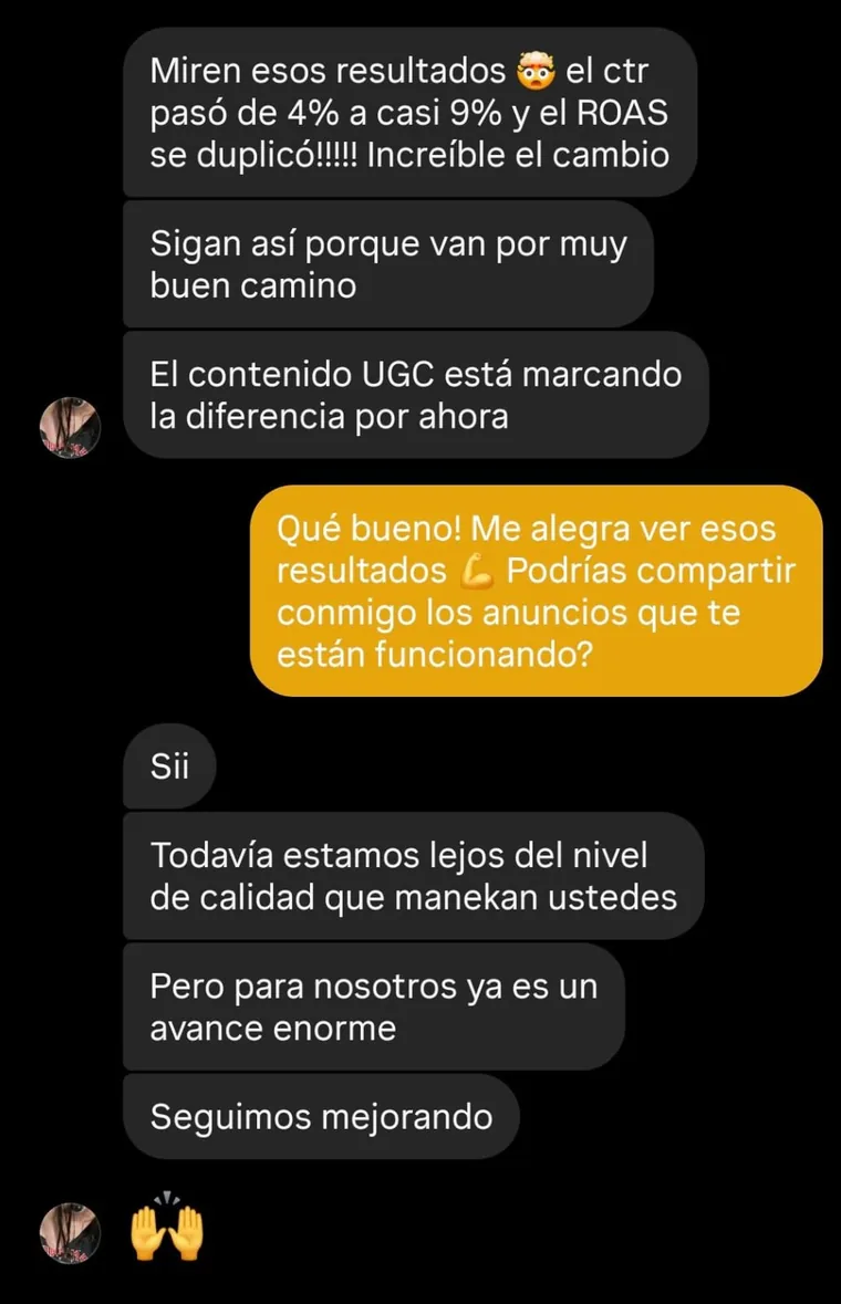 Mensaje de un alumno
